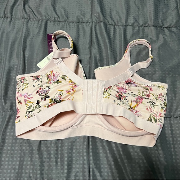 Cacique bra balconette light pink with floral new nwt size 42H - Picture 8 of 9